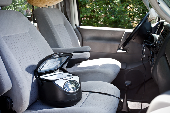 Food is good. And this in-car steamer will make said food even more accessible! Plus, it comes with a recipe book!